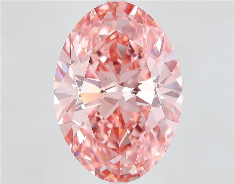 13.03 Ct. Fancy Vivid  Pink Oval Lab Grown Diamond
