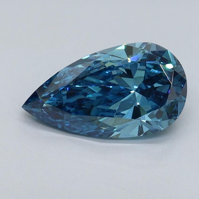 1.00 Ct. Fancy Vivid Blue Pear Lab Grown Diamond