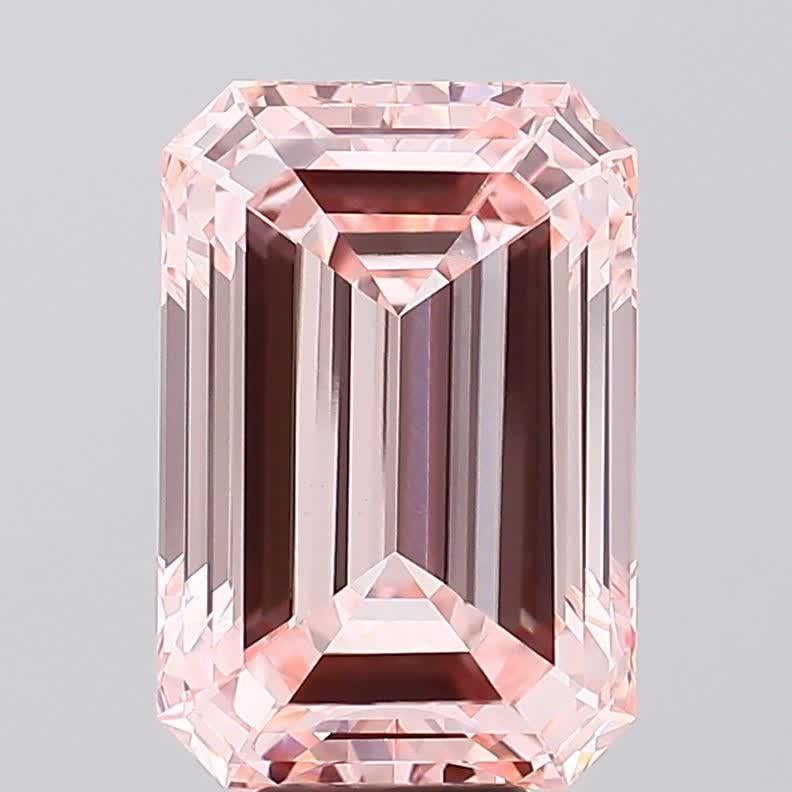 10.10 Ct. Fancy Vivid Pink Emerald Lab Grown Diamond