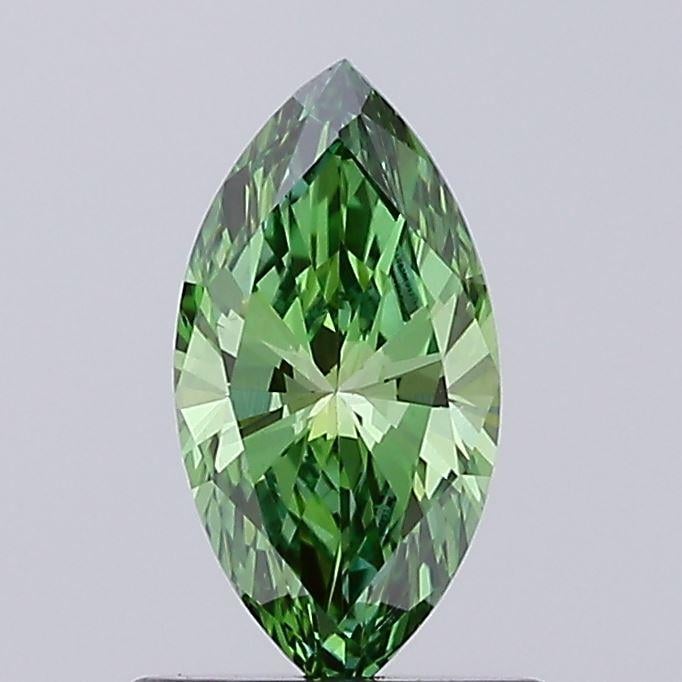 0.71 Ct. Fancy Vivid Green Marquise Lab Grown Diamond