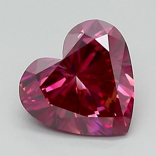 1.01 Ct. Fancy Purplish Red Heart Lab Grown Diamond