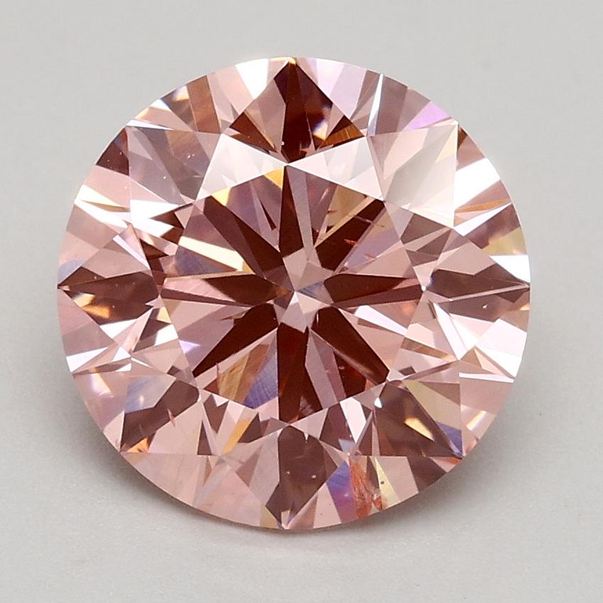 2.07 Ct. Fancy Intense Pink Round Lab Grown Diamond
