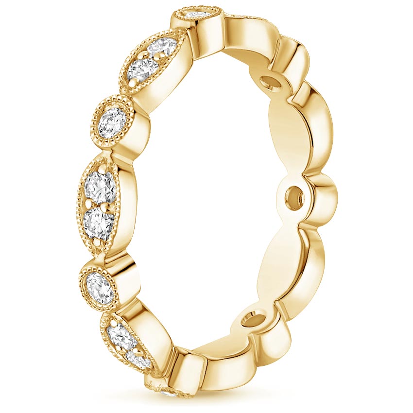 18K Yellow Gold Luxe Tiara Eternity Diamond Ring (1/2 ct. tw.), large side view