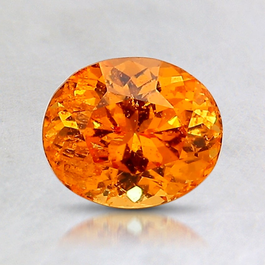7x5.9mm Unheated Orange Oval Garnet
