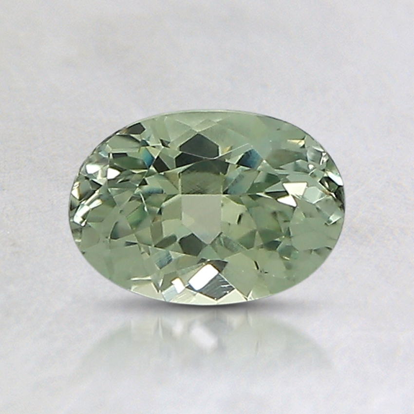 6.8x4.9mm Unheated Green Oval Montana Sapphire