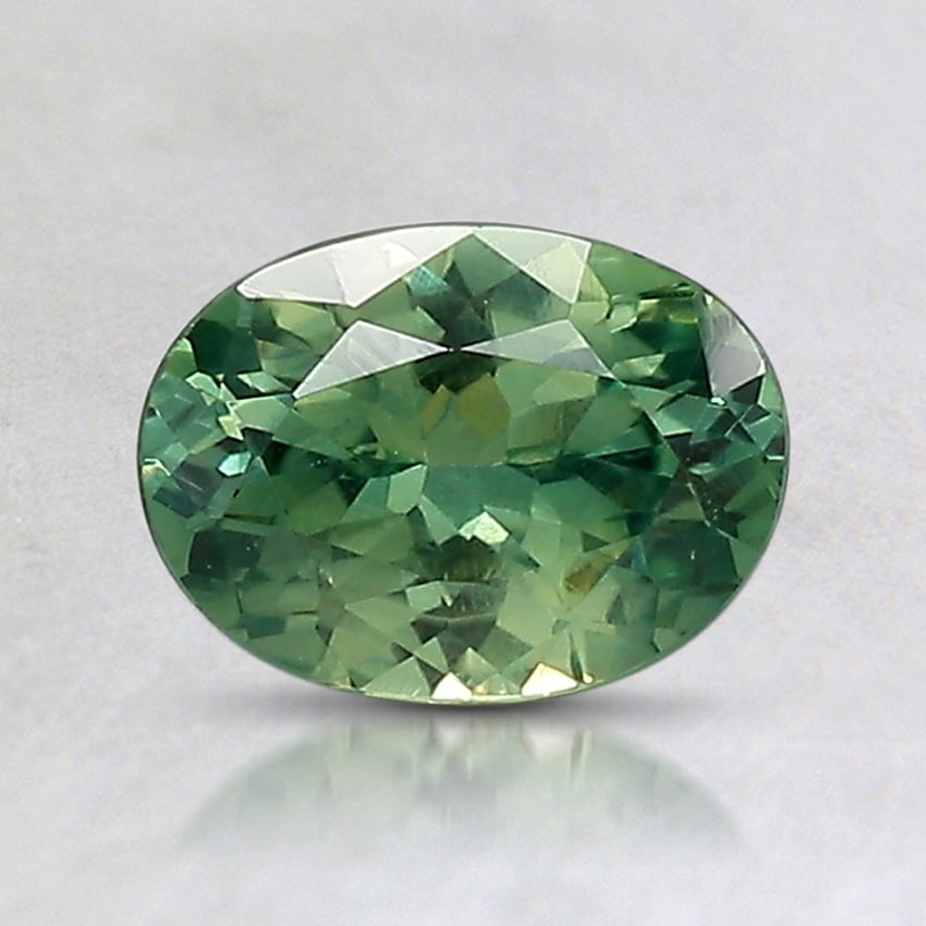 7.2x5.3mm Unheated Green Oval Montana Sapphire