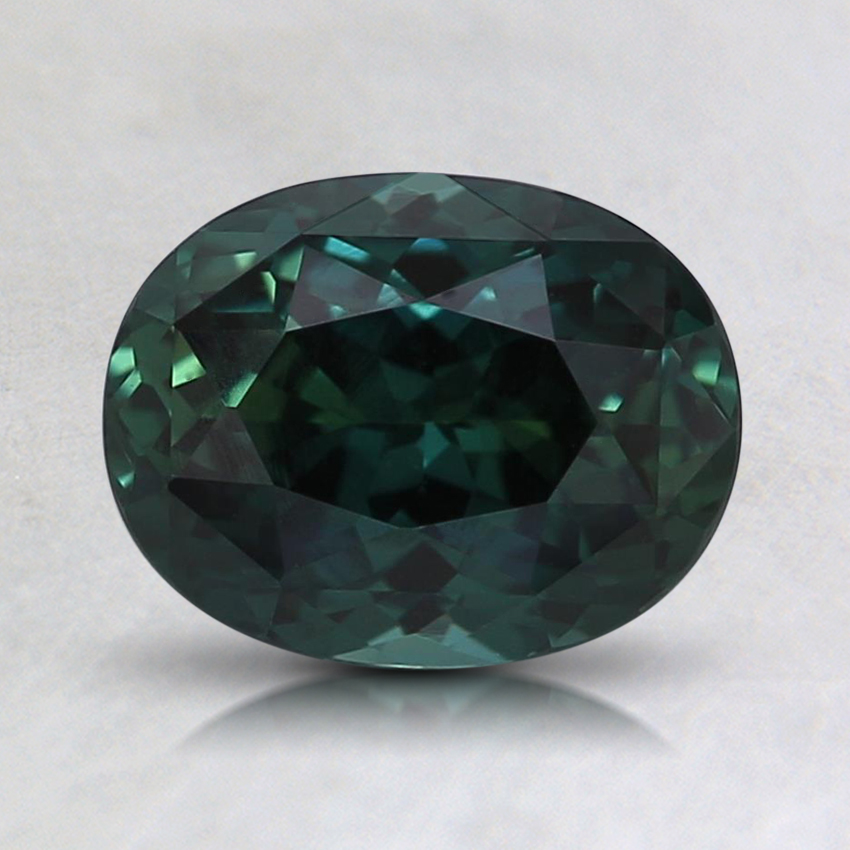 7.6x5.9mm Teal Oval Sapphire