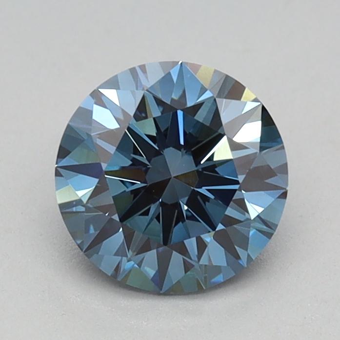 0.66 Ct. Fancy Vivid Blue Round Lab Grown Diamond