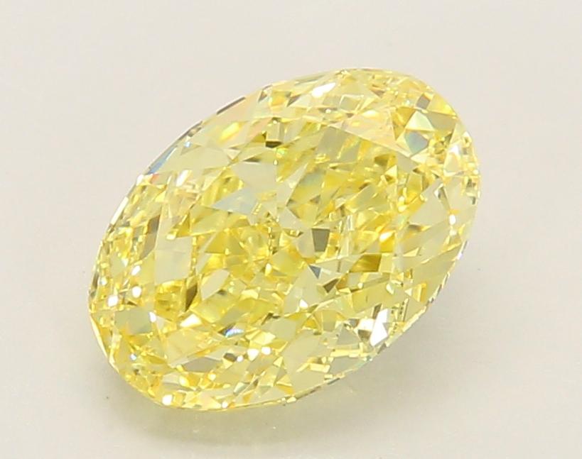 2.14 Ct. Fancy Vivid Yellow Oval Lab Grown Diamond