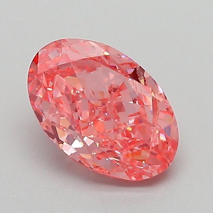 1.23 Ct. Fancy Vivid Pink Oval Lab Grown Diamond