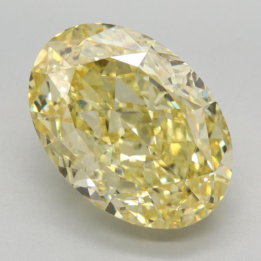 6.60 Ct. Fancy Intense Yellow Oval Lab Grown Diamond
