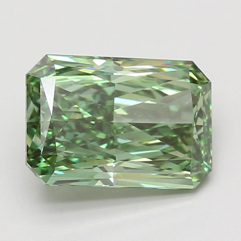3.73 Ct. Fancy Vivid Green Radiant Lab Grown Diamond