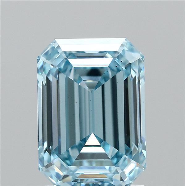1.95 Ct. Fancy Vivid Blue Emerald Lab Grown Diamond