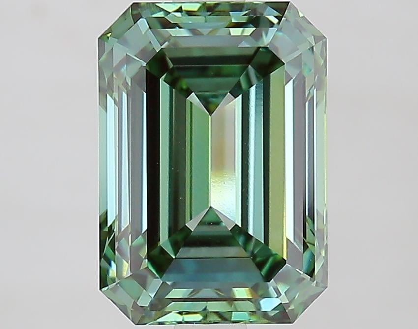 3.07 Ct. Fancy Vivid Green Emerald Lab Grown Diamond