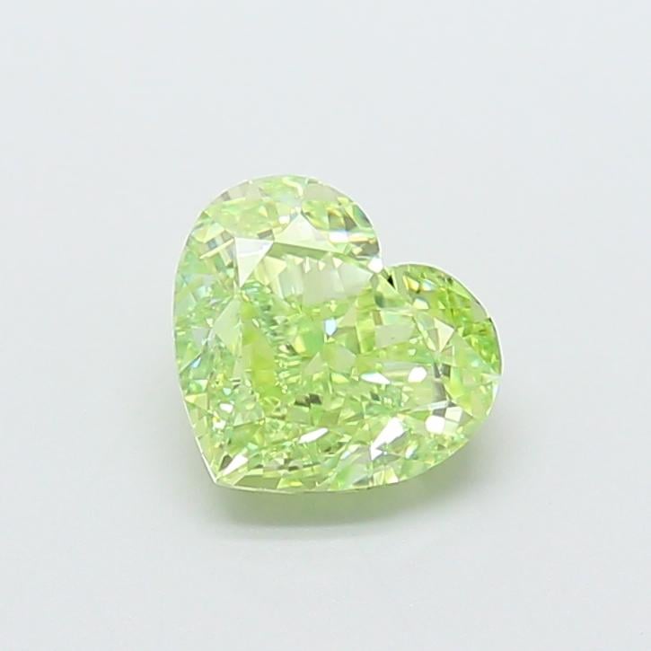 1.83 Ct. Fancy Vivid Green Heart Lab Grown Diamond