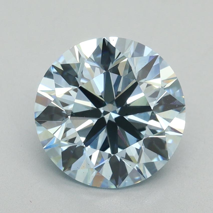 3.03 Ct. Fancy Intense Blue Round Lab Grown Diamond