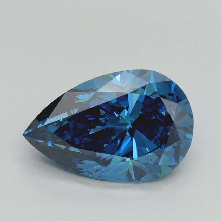 2.50 Ct. Fancy Vivid Blue Pear Lab Grown Diamond