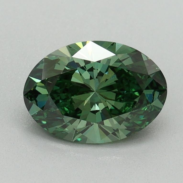 1.01 Ct. Fancy Vivid Green Oval Lab Grown Diamond