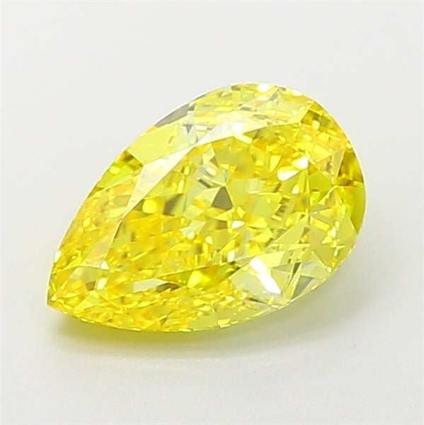 1.79 Ct. Fancy Vivid  Yellow Pear Lab Grown Diamond