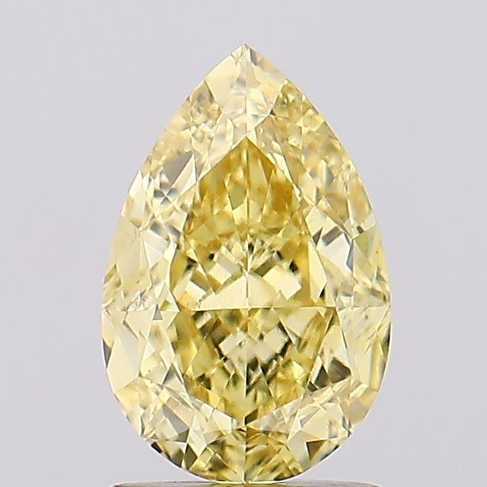 1.59 Ct. Fancy Intense  Yellow Pear Lab Grown Diamond