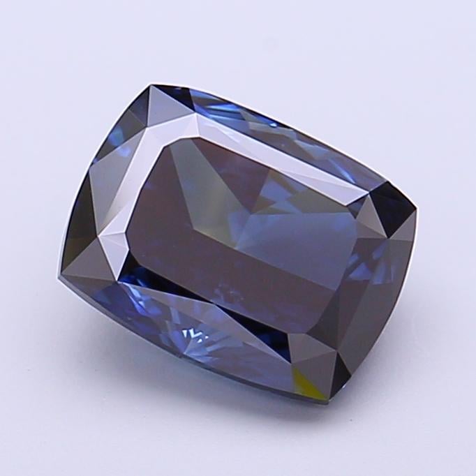 2.19 Ct. Fancy Deep  Blue Cushion Lab Grown Diamond