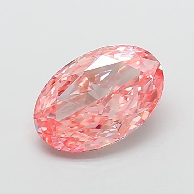 2.58 Ct. Fancy Vivid Pink Oval Lab Grown Diamond