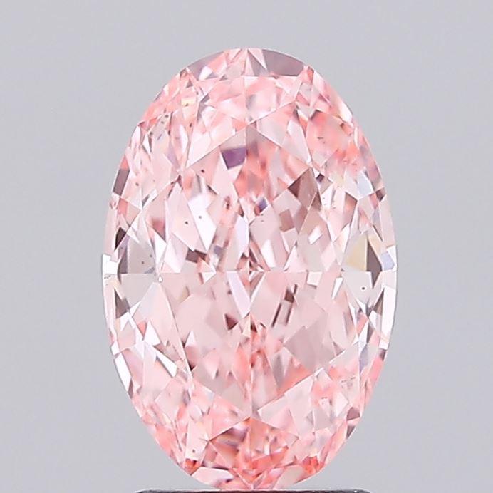 2.09 Ct. Fancy Vivid Pink Oval Lab Grown Diamond