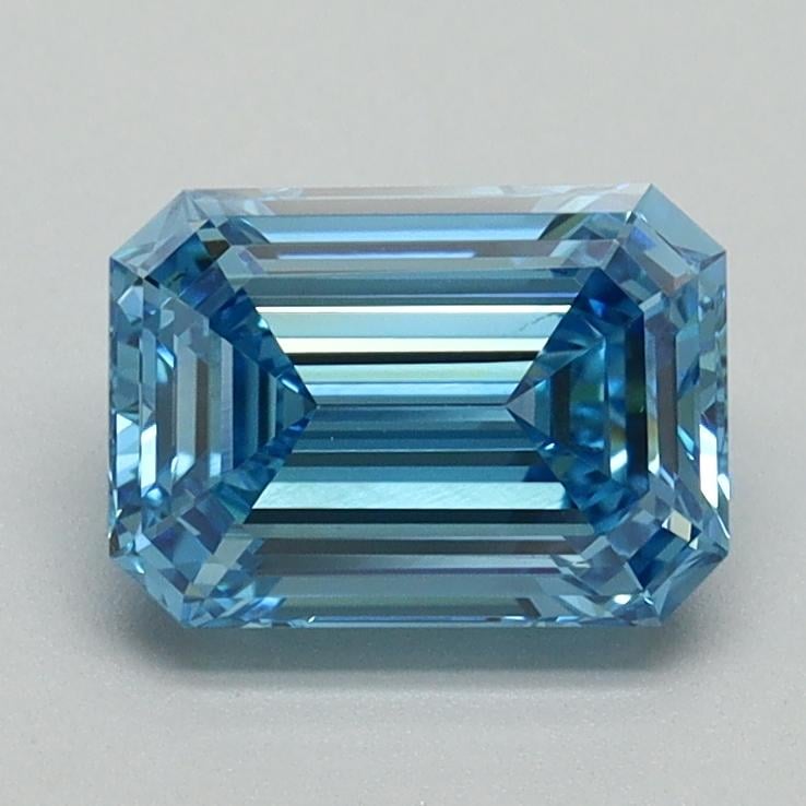 1.32 Ct. Fancy Vivid Malibu Blue Emerald Lab Grown Diamond
