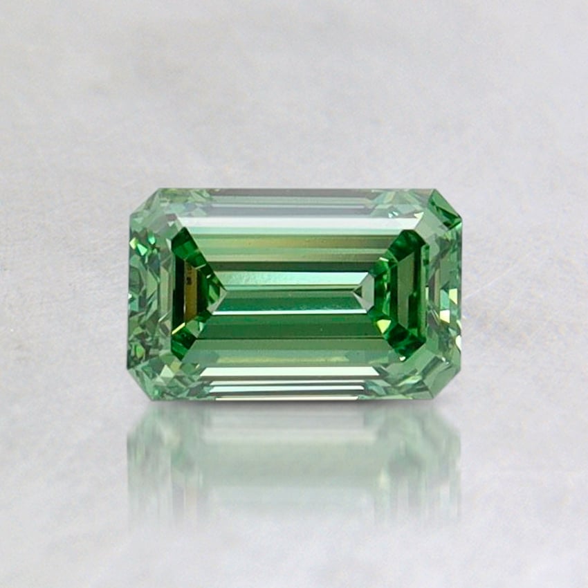 0.53 Ct. Fancy Intense Pacific Green Emerald Lab Grown Diamond