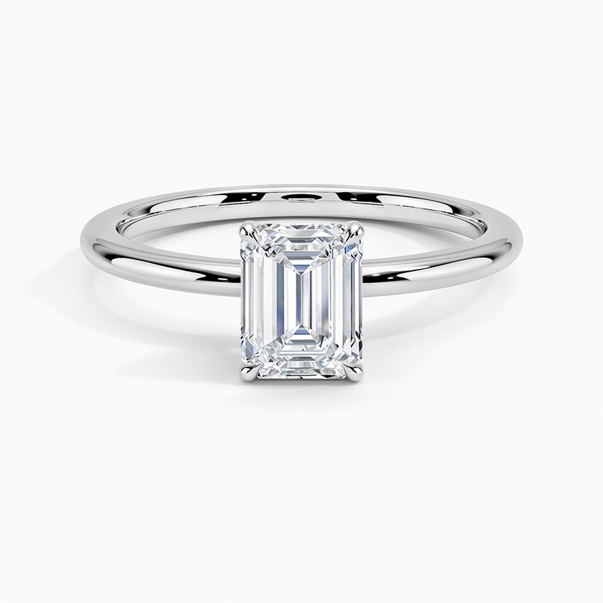 Petite Elodie Solitaire Ring with 1.5ct Lab Diamond Center Stone ...