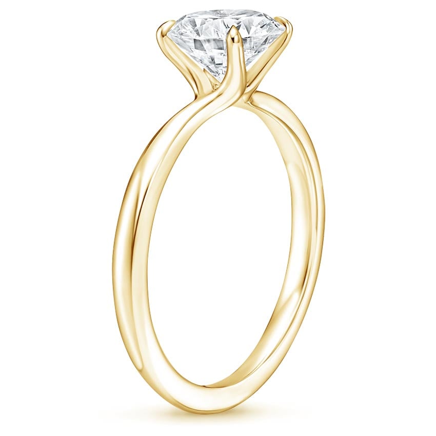 18K Yellow Gold Freesia Ring, large side view