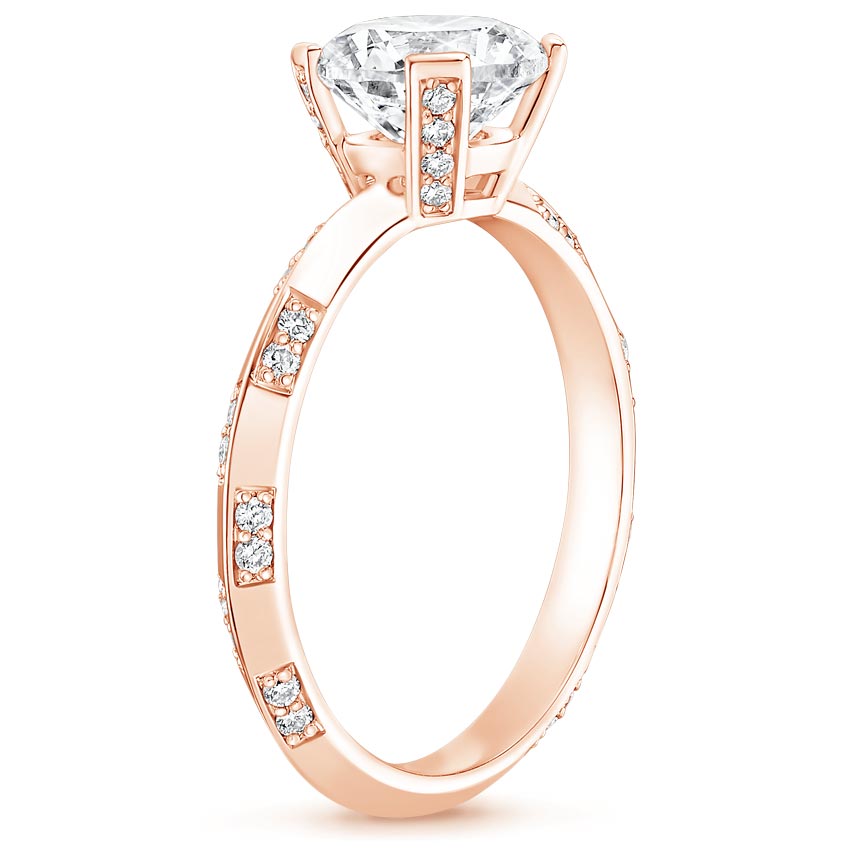 14K Rose Gold Marlowe Diamond Ring, large side view