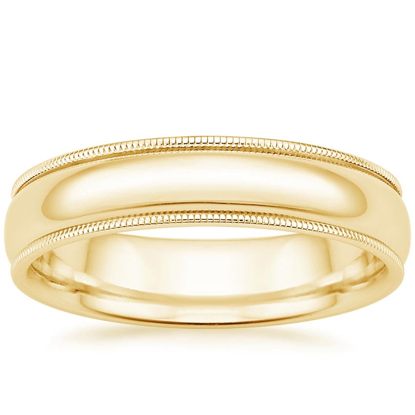 Milgrain men's store wedding band