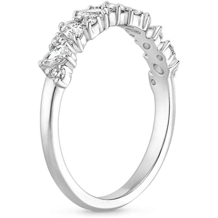 18K White Gold Olivetta Diamond Ring, large side view