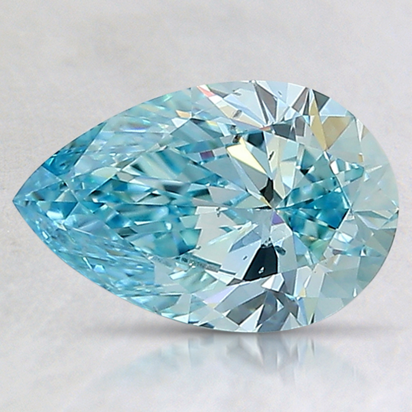 1.21 Ct. Fancy Vivid Blue Pear Lab Grown Diamond