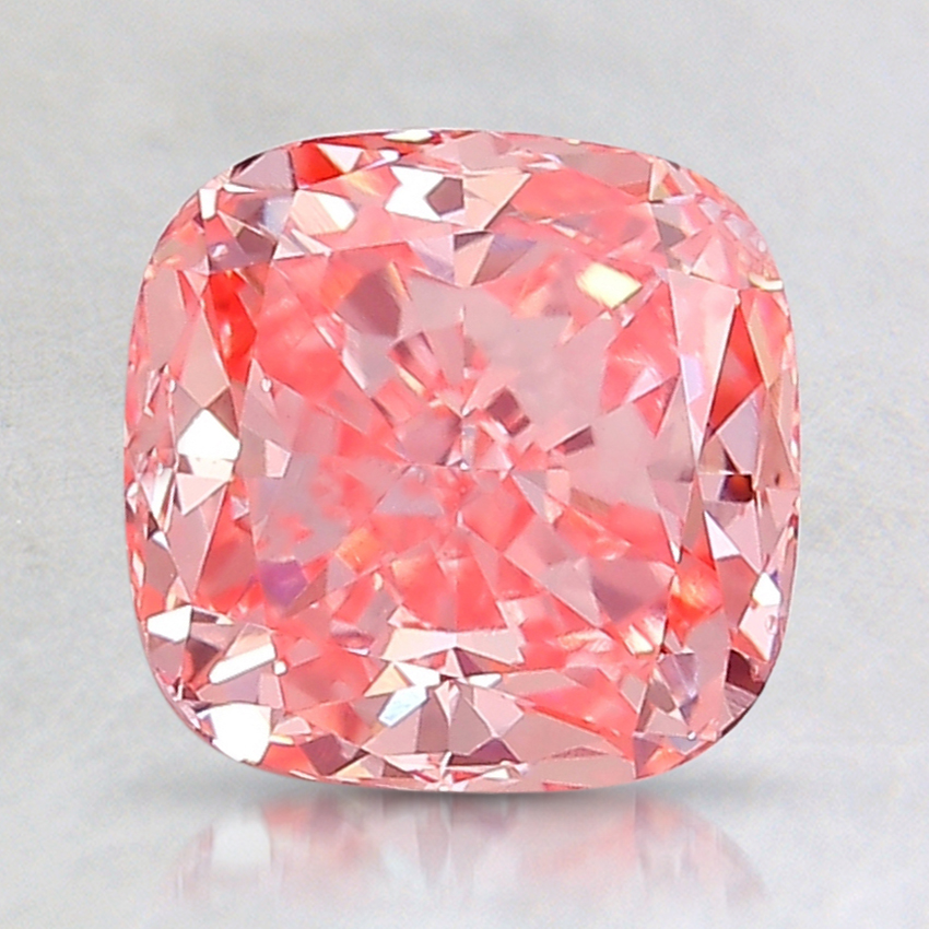 1.99 Ct. Fancy Vivid Pink Cushion Lab Created Diamond
