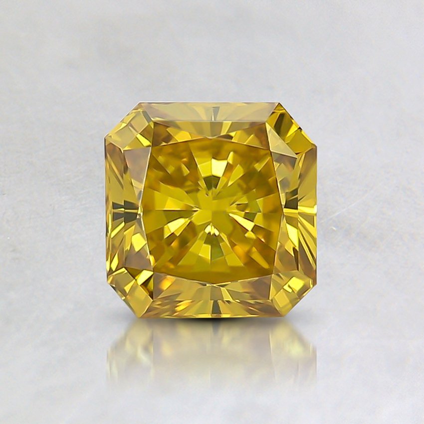 0.69 Ct. Fancy Vivid Yellow Radiant Lab Grown Diamond