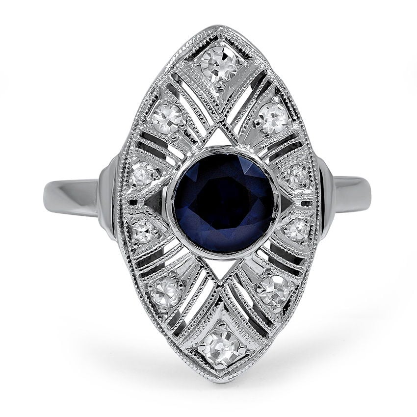 Art Deco Sapphire Vintage Ring