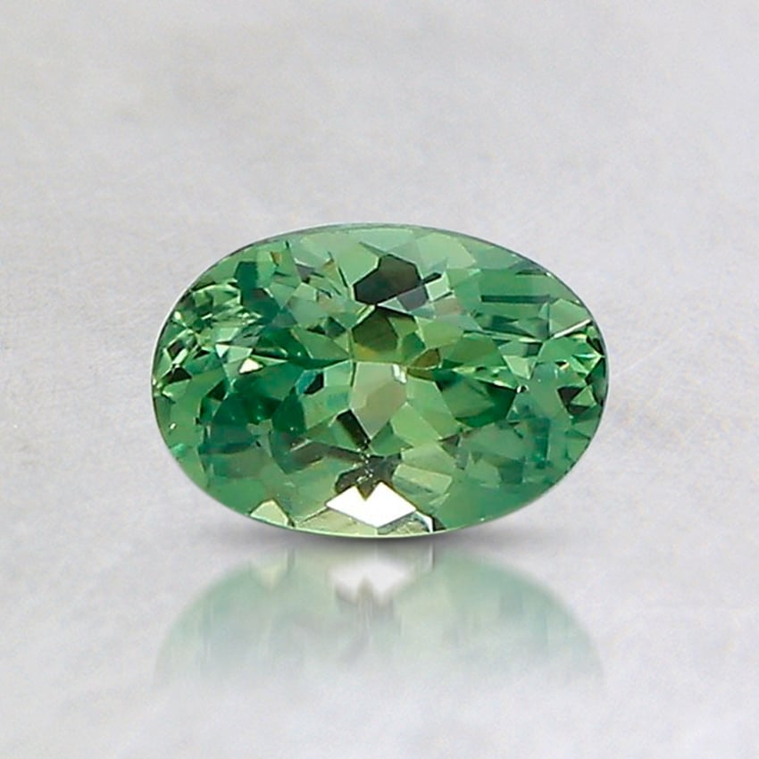 6.2x4.3mm Unheated Green Oval Montana Sapphire