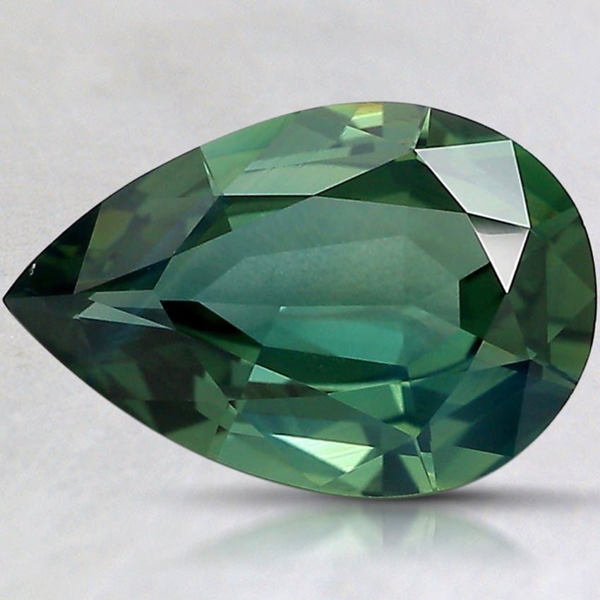 11.7x7.8mm Unheated Teal Pear Sapphire
