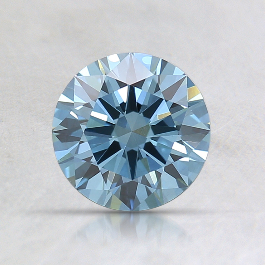 0.80 Ct. Fancy Deep Greenish Blue Round Lab Grown Diamond