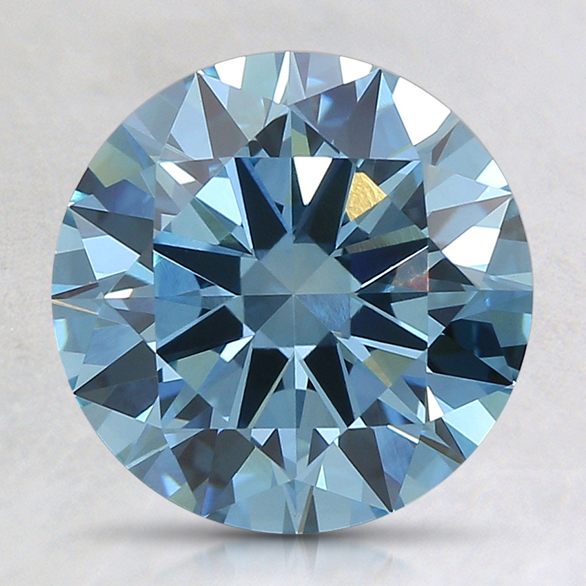 2.16 Ct. Fancy Intense Blue Round Lab Created Diamond
