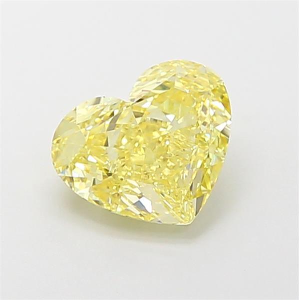 1.63 Ct. Fancy Vivid Yellow Heart Lab Grown Diamond