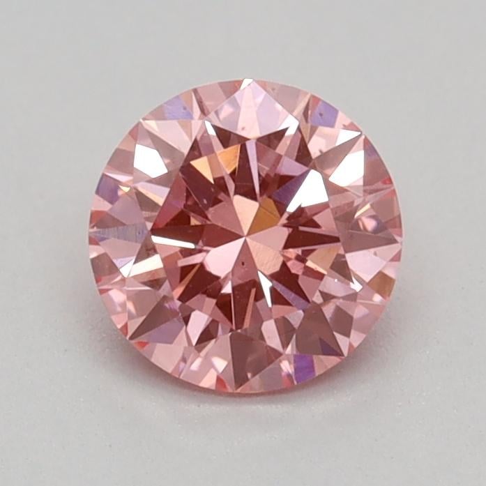 0.41 Ct. Fancy Vivid Pink Round Lab Grown Diamond