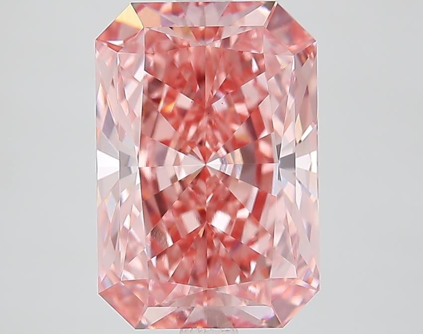 5.03 Ct. Fancy Vivid Pink Radiant Lab Grown Diamond