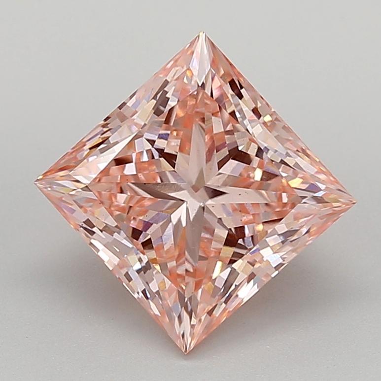 4.05 Ct. Fancy Vivid  Pink Princess Lab Grown Diamond