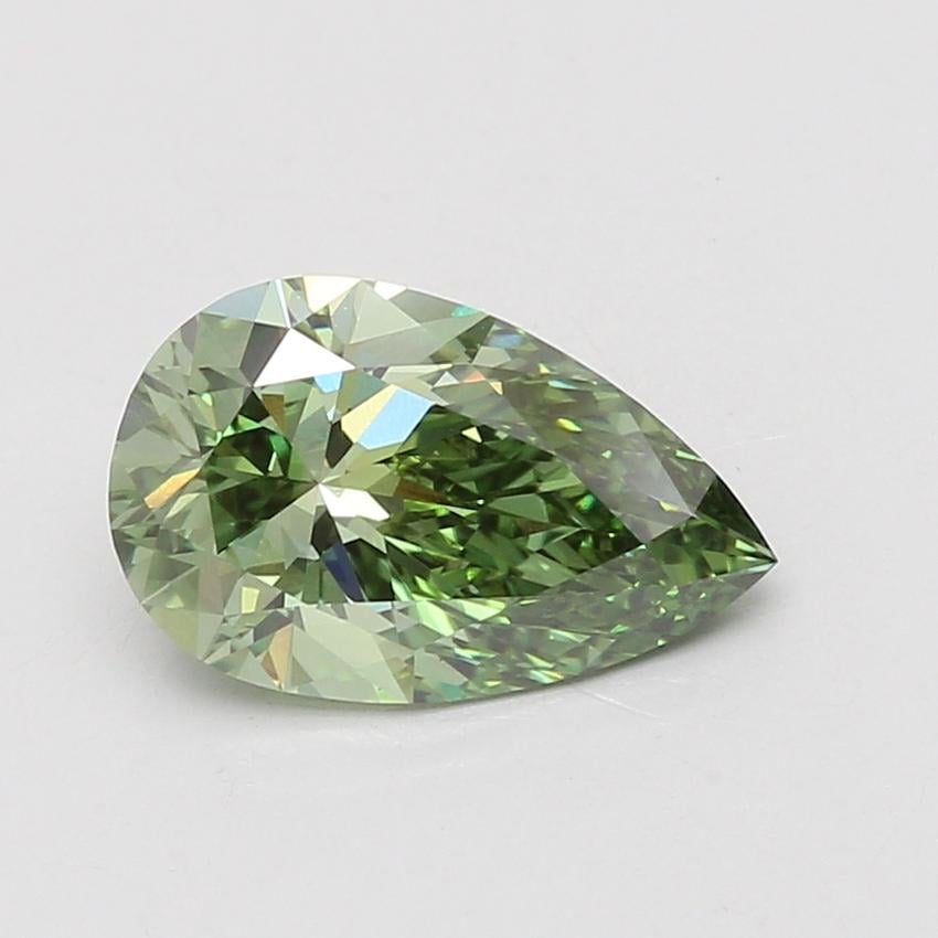 2.53 Ct. Fancy Vivid Green Pear Lab Grown Diamond