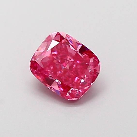 1.06 Ct. Fancy Vivid  Pink Cushion Lab Grown Diamond