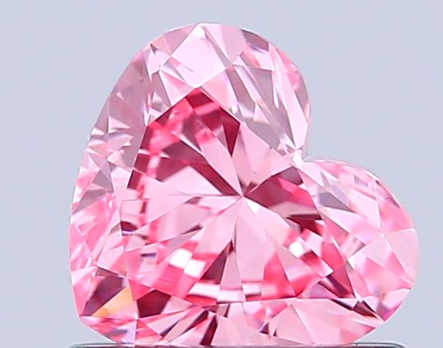 0.70 Ct. Fancy Vivid Pink Heart Lab Grown Diamond