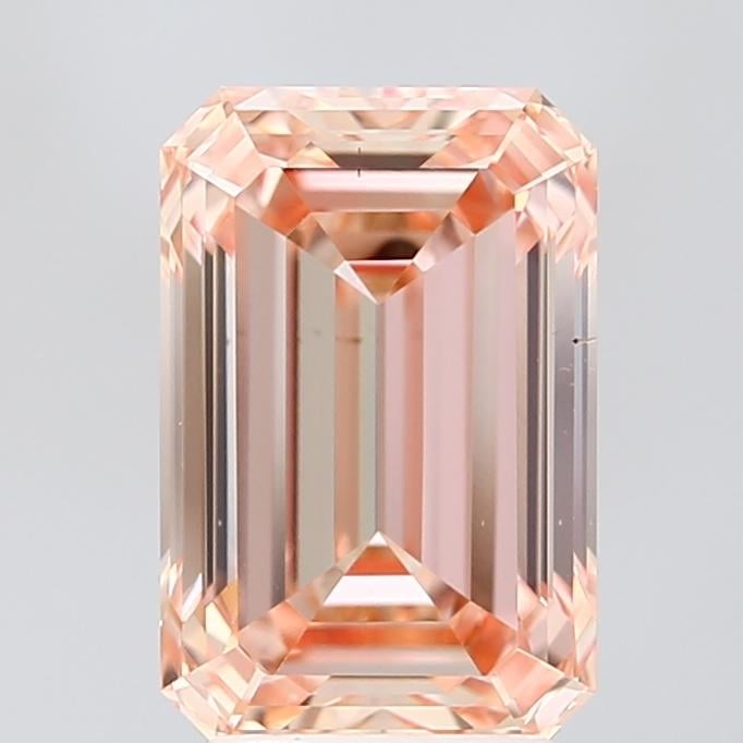 3.54 Ct. Fancy Intense Pink Orange Emerald Lab Grown Diamond